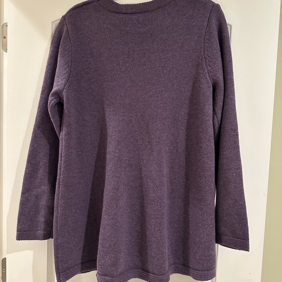 Soft Surroundings Deep Purple Cable Knit Top - Picture 2 of 5